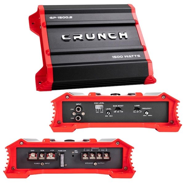 Crunch Crunch GP15002 1500W Ground Pounder Two Channel Car Audio Amplifier GP15002